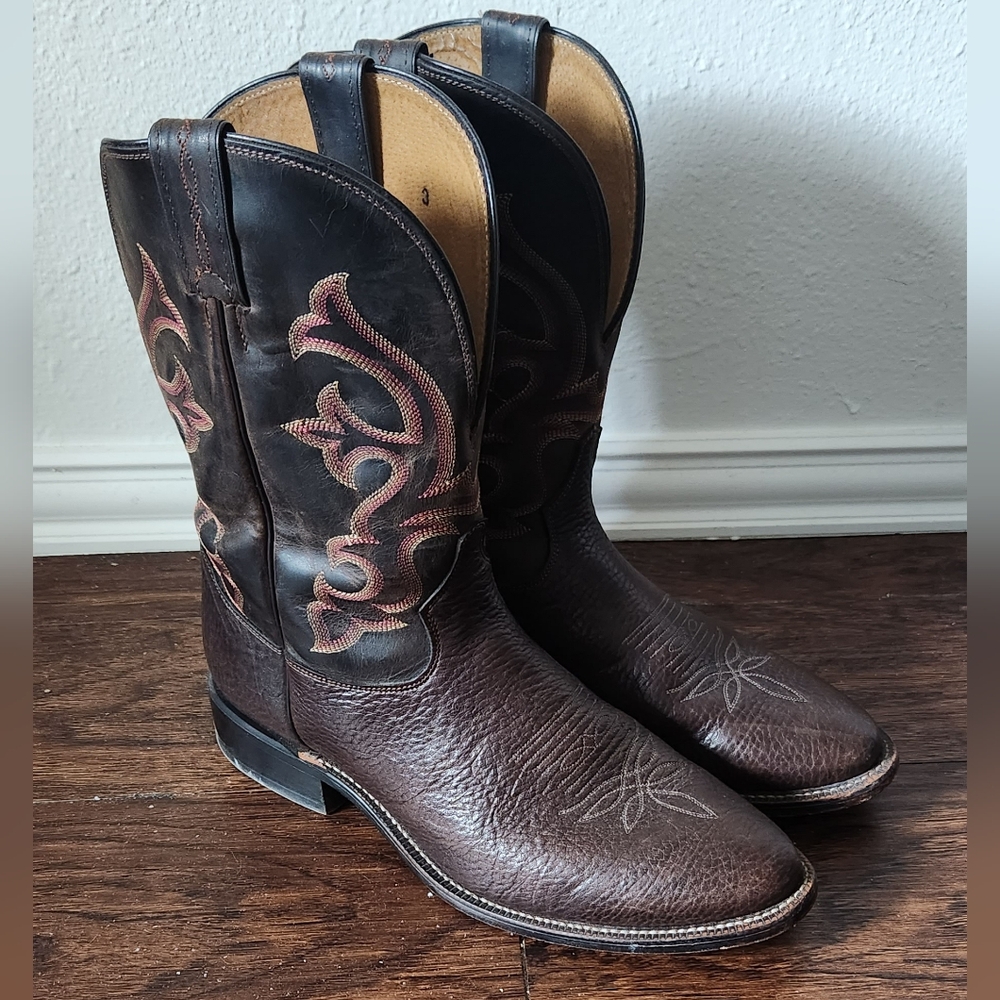Tony Lama 7940 Shoulder Cowhide Mens Brown Leather Cowboy Western Boots Size 12